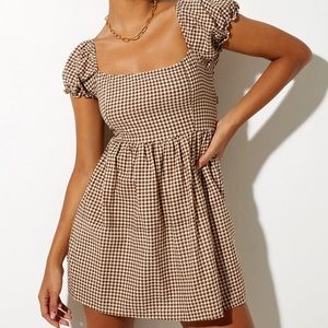 Motel Rocks Saunder Skater Dress in Mini Gingham